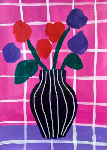 Purple Floral van Sasha Robinson, Schilderij te koop op Singulart