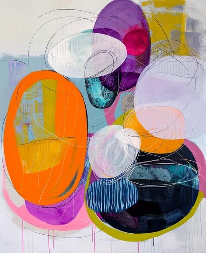 Abstract Color Circles di Sasha Robinson, Stampa in vendita su Singulart