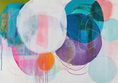 Soft Colors on white van Sasha Robinson, Afdruk te koop op Singulart