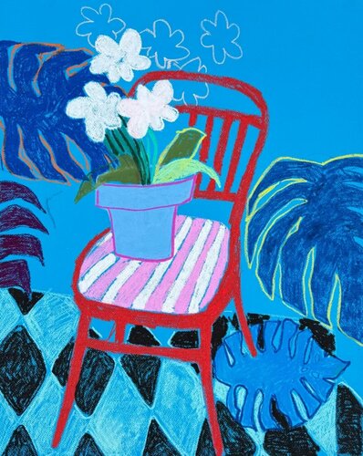Red Chair Still Life van Sasha Robinson, Werk op papier te koop op Singulart