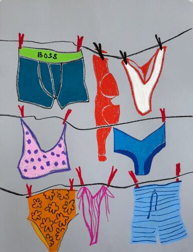 Playful Underwear Illustration van Sasha Robinson, Werk op papier te koop op Singulart