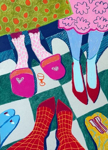 Red Heels, Soft Dreams by Sasha Robinson, Work on Paper for Sale on Singulart
