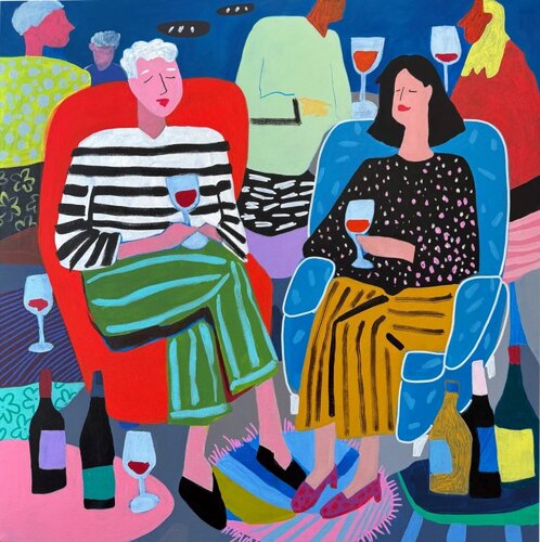 Cozy Friends With Wine Sasha Robinson
