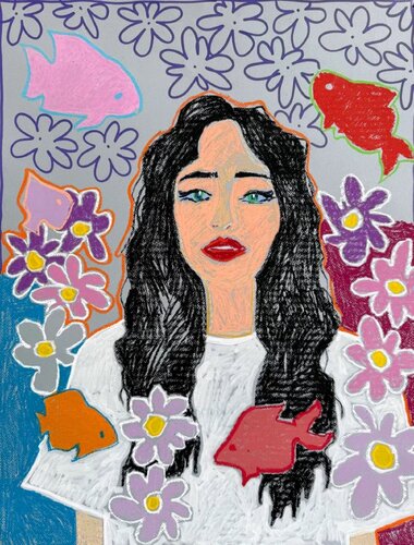 She Dreams in Color and Water by Sasha Robinson, Work on Paper for Sale on Singulart