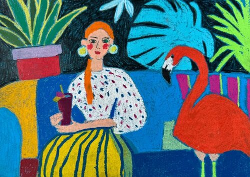 Tropical Woman Portrait by Sasha Robinson, Work on Paper for Sale on Singulart