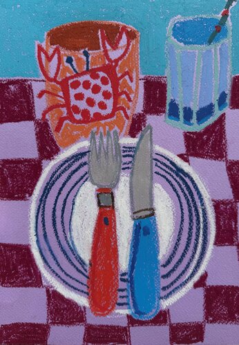 Colorful Crab Still Life von Sasha Robinson, Werk auf Papier kaufen auf Singulart