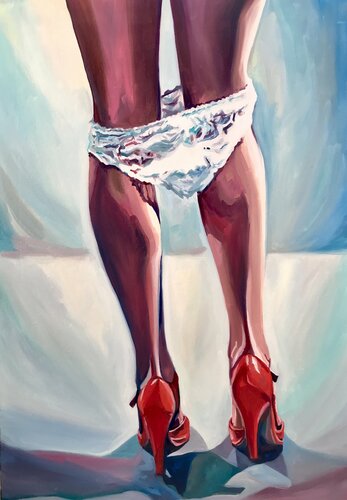 Sensual Red Heels von Sasha Robinson, Malerei kaufen auf Singulart