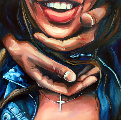 She Who Smiles Through Color van Sasha Robinson, Schilderij te koop op Singulart