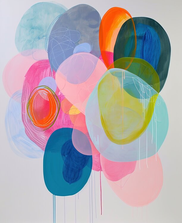 Сolorful circles with pink and aquamarine 1901242 Sasha Robinson