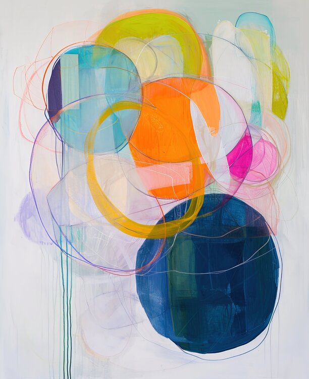 Сolorful circles with pink and aquamarine 1901243 Sasha Robinson