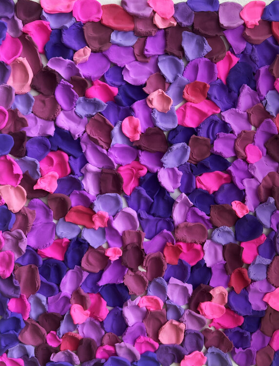 Purple pink and lilac sculpture painting Sasha Robinson