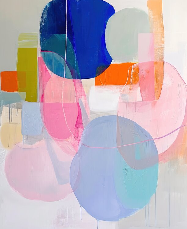 Сolorful circles with pink and aquamarine 1901246 Sasha Robinson