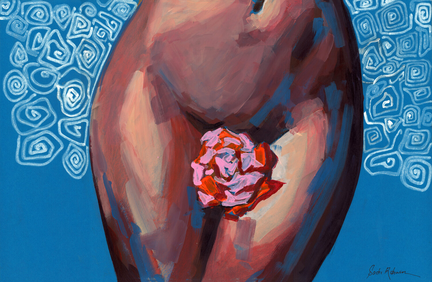 VULVA - Large Abstract Wall Art Giclée print on Canvas Sasha Robinson Druck zu verkaufen