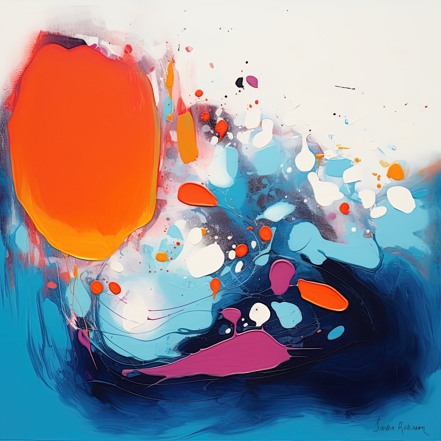 Ebony White and reddish orange 0412231 Sasha Robinson