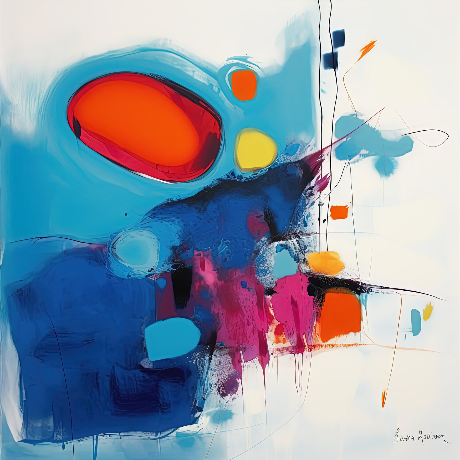 Dark Cerulean and blue ivy 0412232 Sasha Robinson Digital zu verkaufen