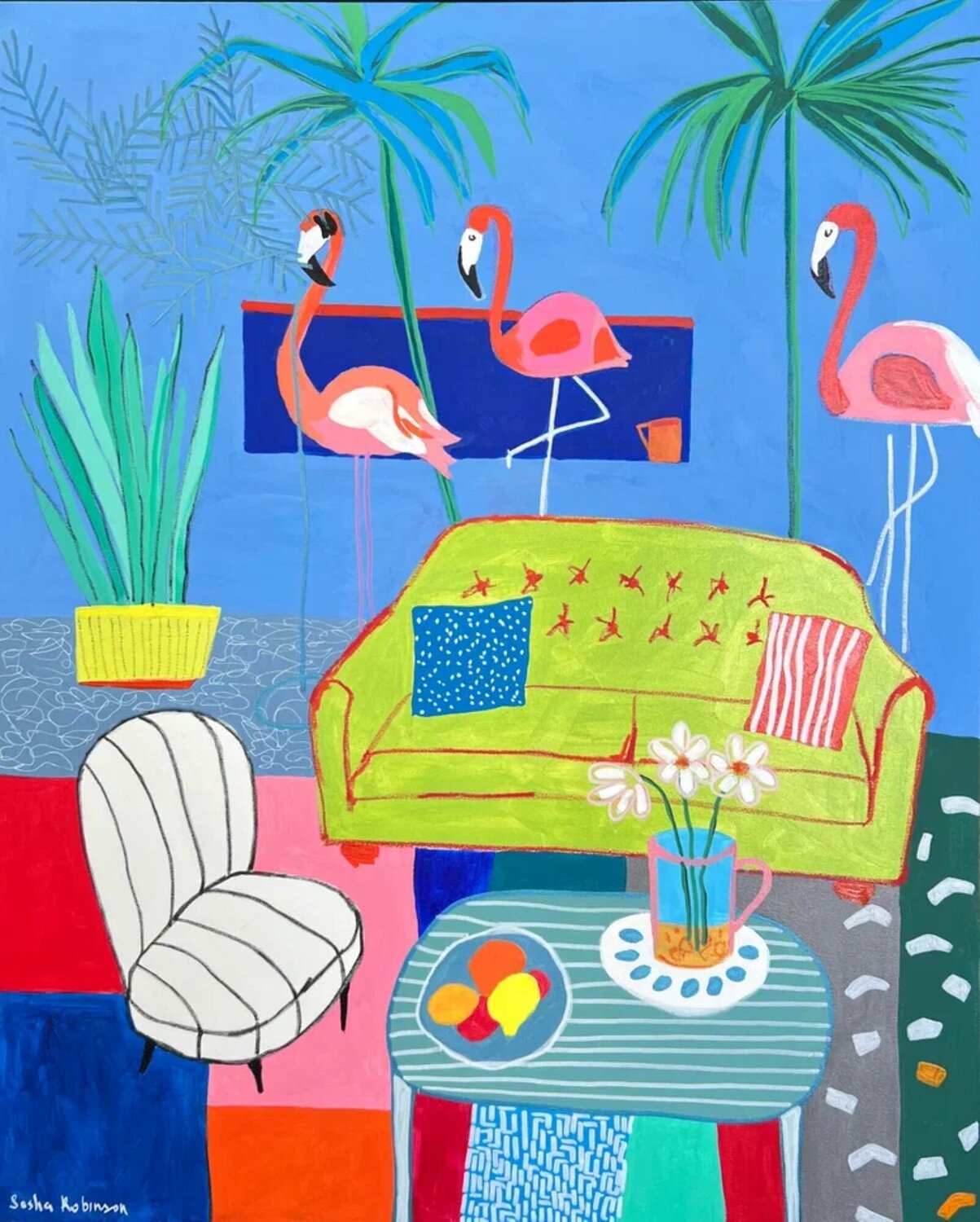 Tropical Flamingo Interior Sasha Robinson