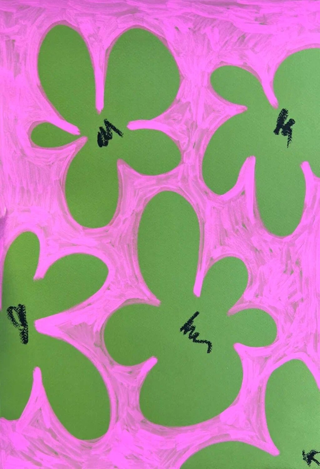 Pink and Green flowers Sasha Robinson