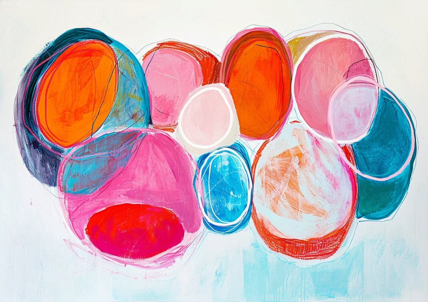Colorful circles on white Sasha Robinson