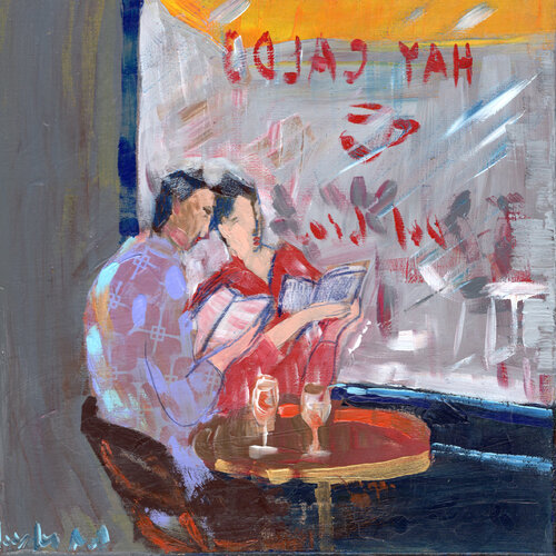 Diciembre en el Café Pavón by Lourdes Ral, Painting for Sale on Singulart