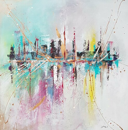 Île mystérieuse par Johanna Sanna, Peinture en vente sur Singulart