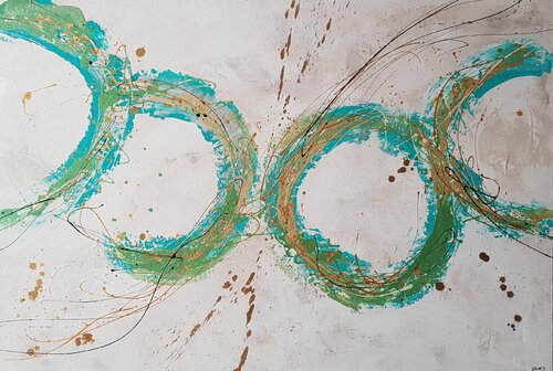 Calma green par Johanna Sanna, Peinture en vente sur Singulart