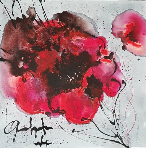 Pampasgiulo Coquelicot par Johanna Sanna, Peinture en vente sur Singulart