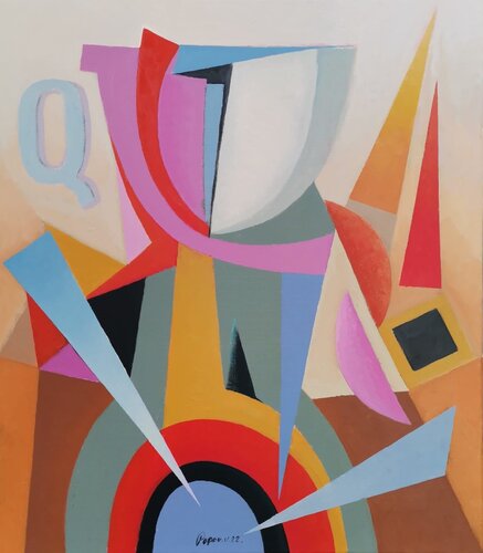 Spiel mit Q van Victor Popov, Schilderij te koop op Singulart
