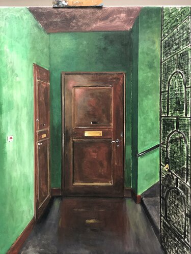 Level 3 with elevator von Anders Post, Malerei kaufen auf Singulart