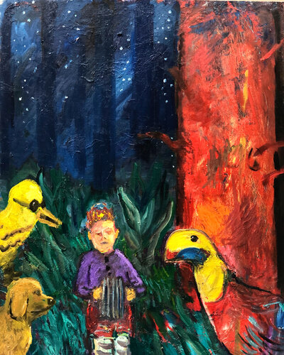 The music player di Anders Post, Pittura in vendita su Singulart