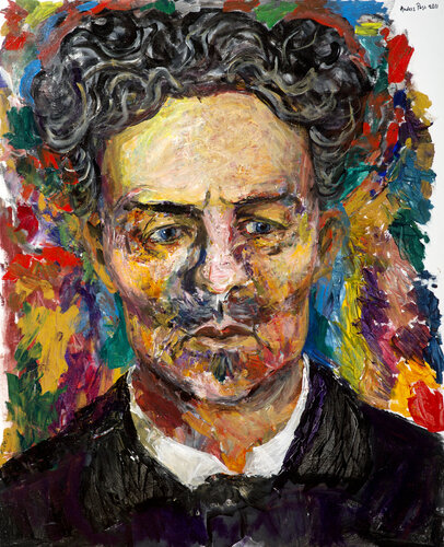 The author August Strindberg van Anders Post, Schilderij te koop op Singulart