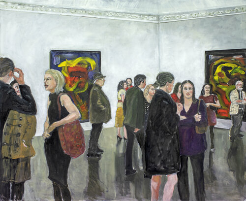 Vernissage at a Gallery by Anders Post, 회화 for Sale on Singulart