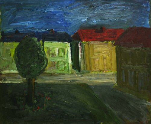 Small town de Anders Post, Pintura a la venta en Singulart