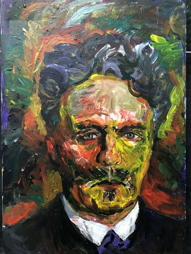 Strindberg author from Sweden by Anders Post, 회화 for Sale on Singulart