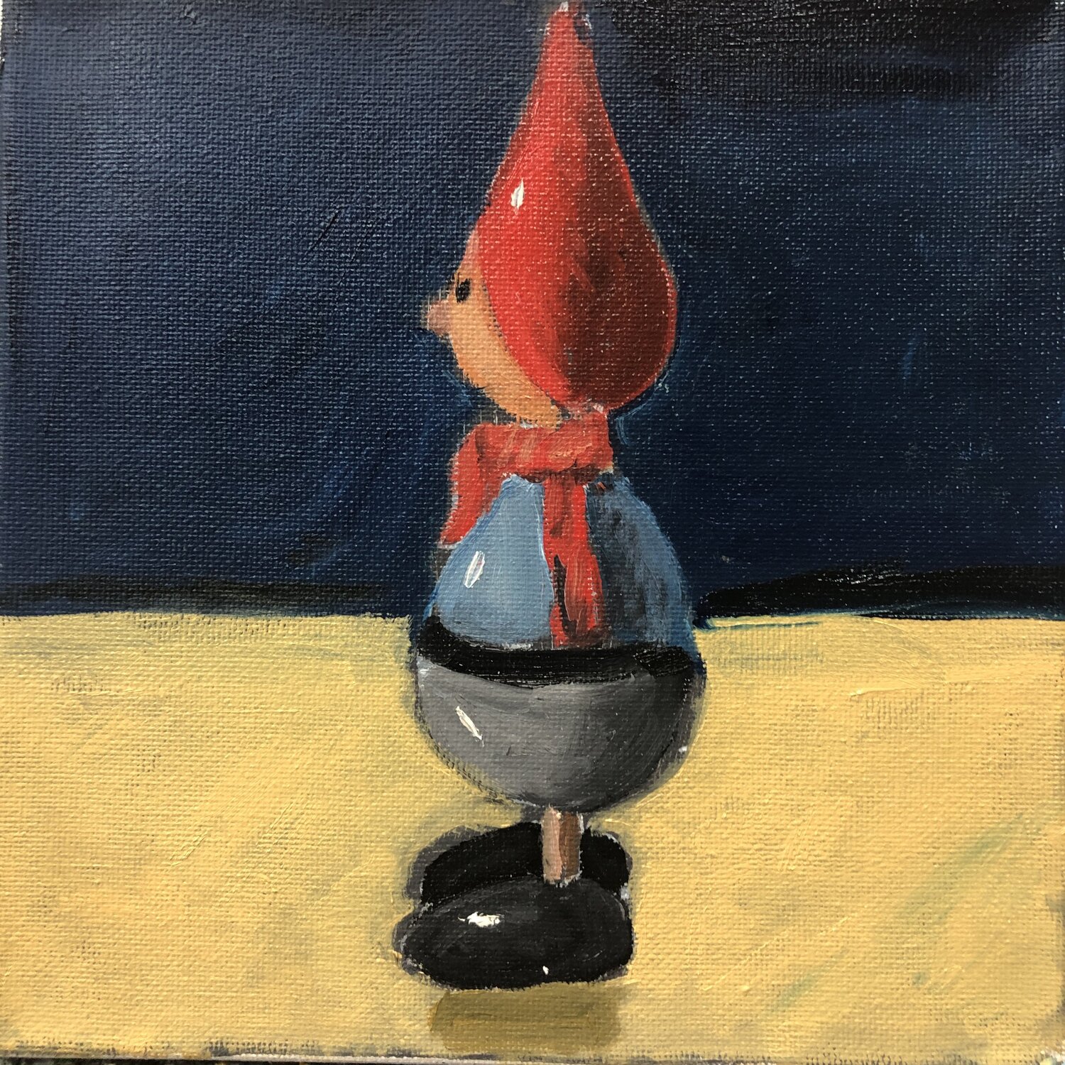 Pipino wonders: "Is there any planet where there is some peace and quiet" Anders Post Originalgemälde zu verkaufen
