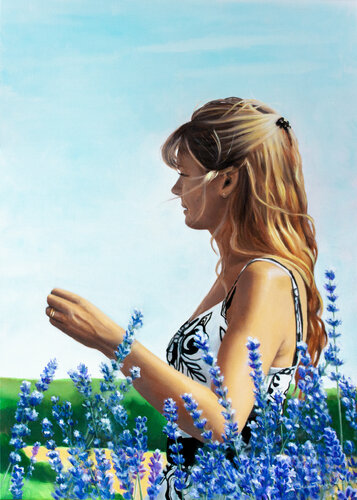 Lavandes by Jean-Pierre André Leclercq, 회화 for Sale on Singulart