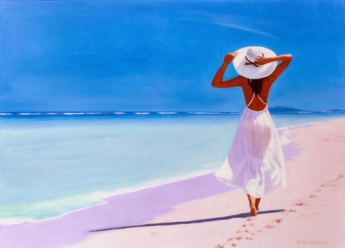 Matin Tropical par Jean-Pierre André Leclercq, Peinture en vente sur Singulart