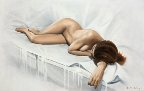L'attente par Jean-Pierre André Leclercq, Peinture en vente sur Singulart