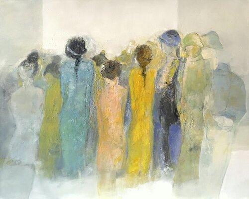 Il teatro delle maschere by Patrizia Simonetti, Painting for Sale on Singulart