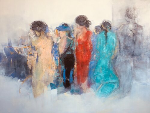 Teatro delle maschere van Patrizia Simonetti, Schilderij te koop op Singulart