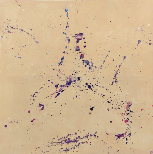 old friends (rose-blue) de Franziska Raffaël, Pintura a la venta en Singulart