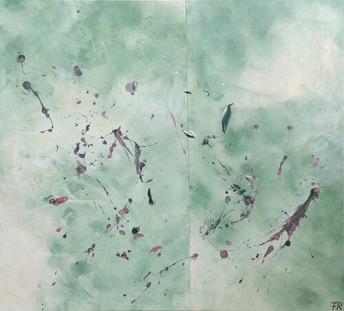 first impressions (serenity in jade) di Franziska Raffaël, Pittura in vendita su Singulart
