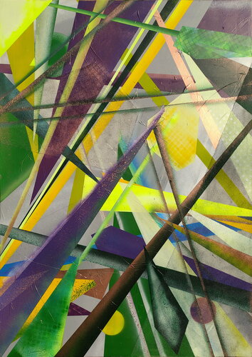 city dweller (stadtpflanze) van Franziska Raffaël, Schilderij te koop op Singulart