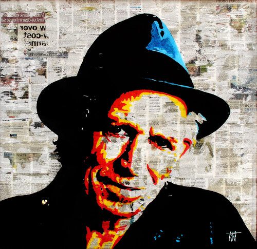Keith Richards paper /5 van Jean Jacques Venturini, Schilderij te koop op Singulart