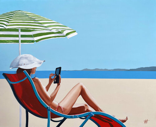 Plage du Crouton 4 van Jean Jacques Venturini, Schilderij te koop op Singulart