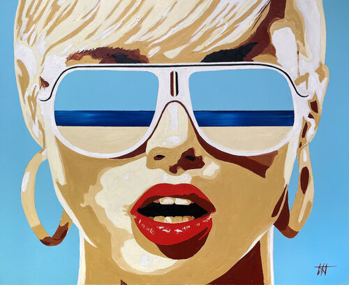 Femme à lunette/3 van Jean Jacques Venturini, Schilderij te koop op Singulart