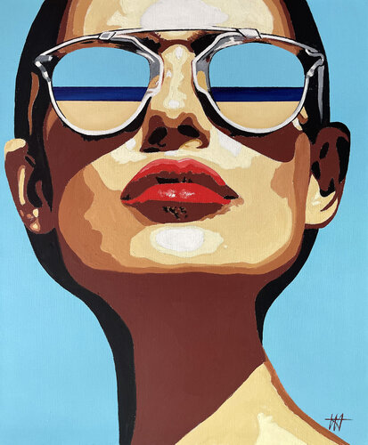 Femme à lunette/5 van Jean Jacques Venturini, Schilderij te koop op Singulart