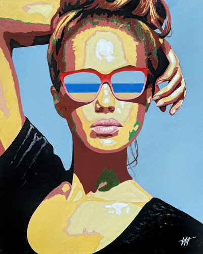 Femme à lunette/10 van Jean Jacques Venturini, Schilderij te koop op Singulart