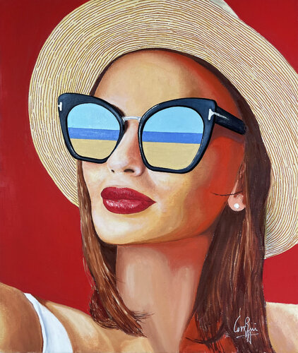 Femme à lunette/12 di Jean Jacques Venturini, Pittura in vendita su Singulart