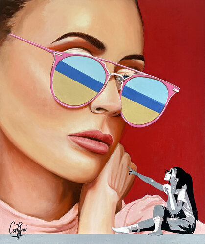 Femme à lunette/14 von Jean Jacques Venturini, Malerei kaufen auf Singulart