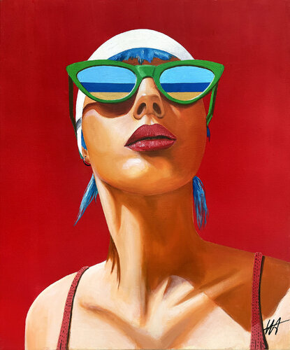 Femme à lunette/15 von Jean Jacques Venturini, Malerei kaufen auf Singulart